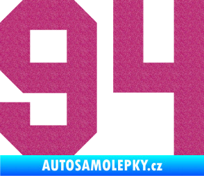 Samolepka Startovní číslo 94 Ultra Metalic růžová