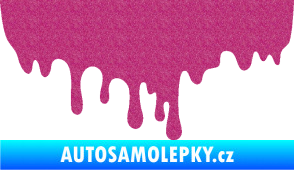 Samolepka Stékájící skvrna 001 levá krevní cákanec Ultra Metalic růžová