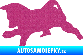 Samolepka Štěňátko 002 levá německý ovčák Ultra Metalic růžová