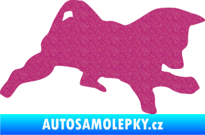 Samolepka Štěňátko 002 pravá německý ovčák Ultra Metalic růžová