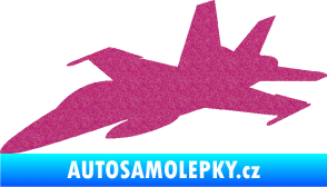 Samolepka Stíhací letoun 001 levá Ultra Metalic růžová