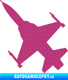 Samolepka Stíhací letoun 003 levá Ultra Metalic růžová