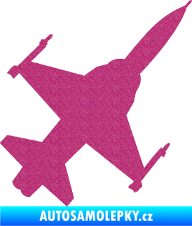 Samolepka Stíhací letoun 003 pravá Ultra Metalic růžová