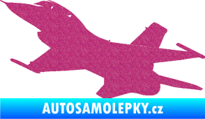 Samolepka Stíhací letoun 004 levá Ultra Metalic růžová