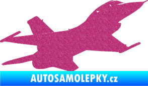 Samolepka Stíhací letoun 004 pravá Ultra Metalic růžová