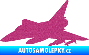 Samolepka Stíhací letoun 005 levá Ultra Metalic růžová