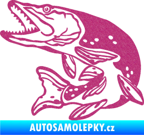 Samolepka Štika 002 levá Ultra Metalic růžová