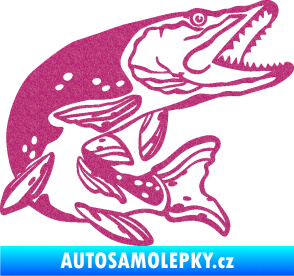 Samolepka Štika 002 pravá Ultra Metalic růžová