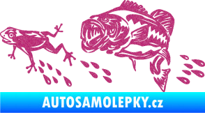Samolepka Sumec 005 pravá se žábou Ultra Metalic růžová