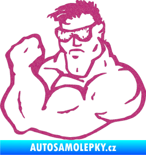 Samolepka Svalovec levá Ultra Metalic růžová
