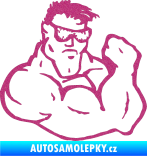 Samolepka Svalovec pravá Ultra Metalic růžová