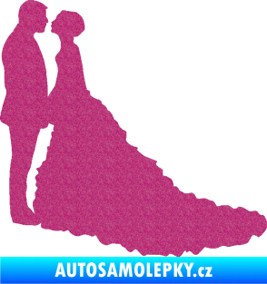 Samolepka Svatba 002 levá Ultra Metalic růžová