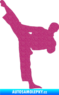 Samolepka Taekwondo 002 levá Ultra Metalic růžová