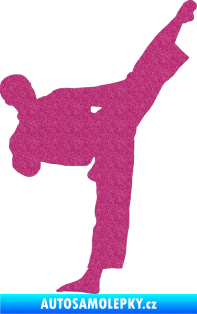 Samolepka Taekwondo 002 pravá Ultra Metalic růžová