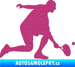 Samolepka Tenista 003 pravá Ultra Metalic růžová