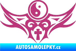 Samolepka Tetování 115 Jin a jang Ultra Metalic růžová