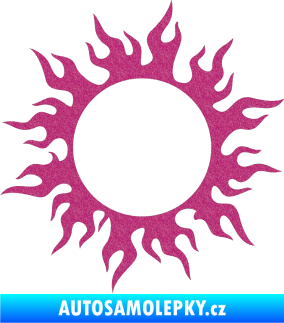 Samolepka Tetování 116 slunce s plameny Ultra Metalic růžová