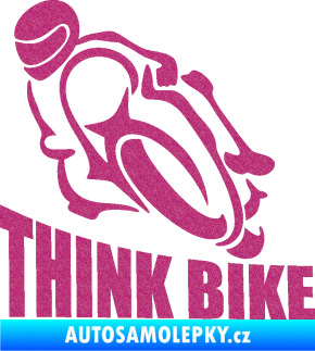 Samolepka Think bike 001 motorkář Ultra Metalic růžová