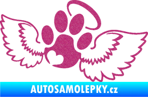 Samolepka Tlapka 010 andělíček pravá Ultra Metalic růžová