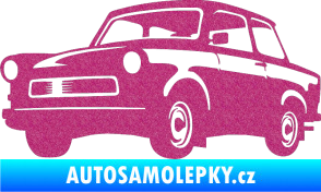 Samolepka Trabant karikatura levá Ultra Metalic růžová