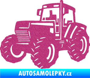 Samolepka Traktor 002 levá Zetor Ultra Metalic růžová