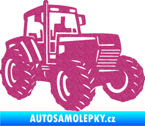 Samolepka Traktor 002 pravá Zetor Ultra Metalic růžová