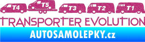 Samolepka Transporter evolution - levá Ultra Metalic růžová