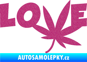 Samolepka Travka 005 love Ultra Metalic růžová