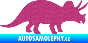 Samolepka Triceratops 001 pravá Ultra Metalic růžová