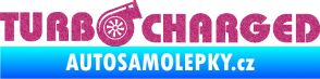 Samolepka Turbo charged nápis Ultra Metalic růžová