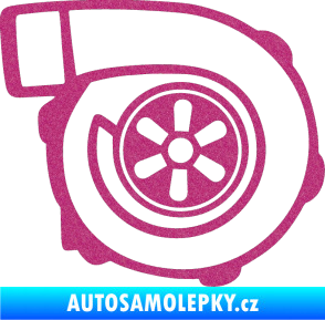 Samolepka Turbo silueta 001  pravá Ultra Metalic růžová