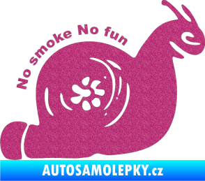 Samolepka Turbo šnek 005 no smoke no fun pravá Ultra Metalic růžová