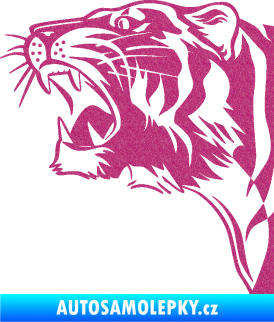 Samolepka Tygr 002 levá Ultra Metalic růžová