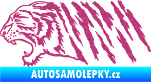Samolepka Tygr 004 levá Ultra Metalic růžová