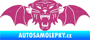 Samolepka Tygr s křídly Ultra Metalic růžová