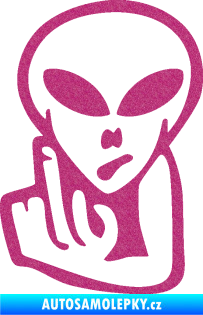 Samolepka UFO 008 levá Ultra Metalic růžová