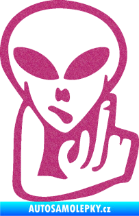 Samolepka UFO 008 pravá Ultra Metalic růžová