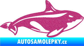 Samolepka Velryba 004 pravá Ultra Metalic růžová