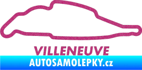 Samolepka Okruh Villeneuve Ultra Metalic růžová