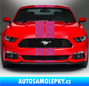 Samolepka Viper pruhy 16 cm (dva stejně široké) Ultra Metalic růžová