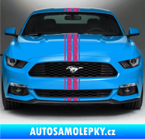 Samolepka Viper pruhy dvojité 1,5 cm + 5 cm + 5 cm + 1,5 cm Ultra Metalic růžová
