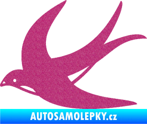 Samolepka Vlaštovka 004 levá Ultra Metalic růžová