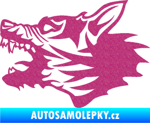 Samolepka Vlk 003 levá Ultra Metalic růžová