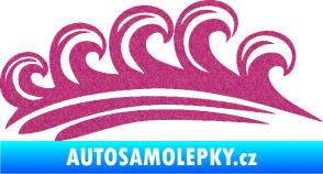 Samolepka Vlny 001 pravá moře Ultra Metalic růžová