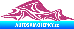 Samolepka Vlny 002 pravá moře Ultra Metalic růžová