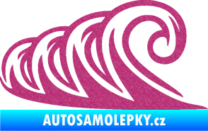 Samolepka Vlny 006 levá moře Ultra Metalic růžová