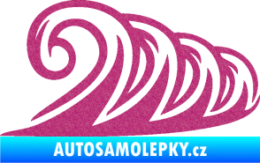Samolepka Vlny 006 pravá moře Ultra Metalic růžová
