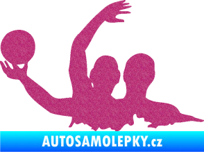 Samolepka Vodní pólo 001 levá Ultra Metalic růžová