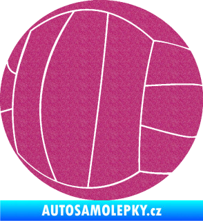 Samolepka Volejbalový míč 003 Ultra Metalic růžová