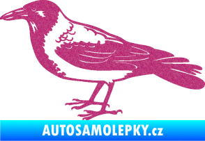 Samolepka Vrána 001 levá Ultra Metalic růžová